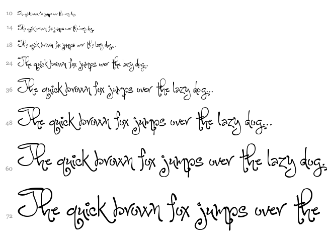 One Starry Night font waterfall